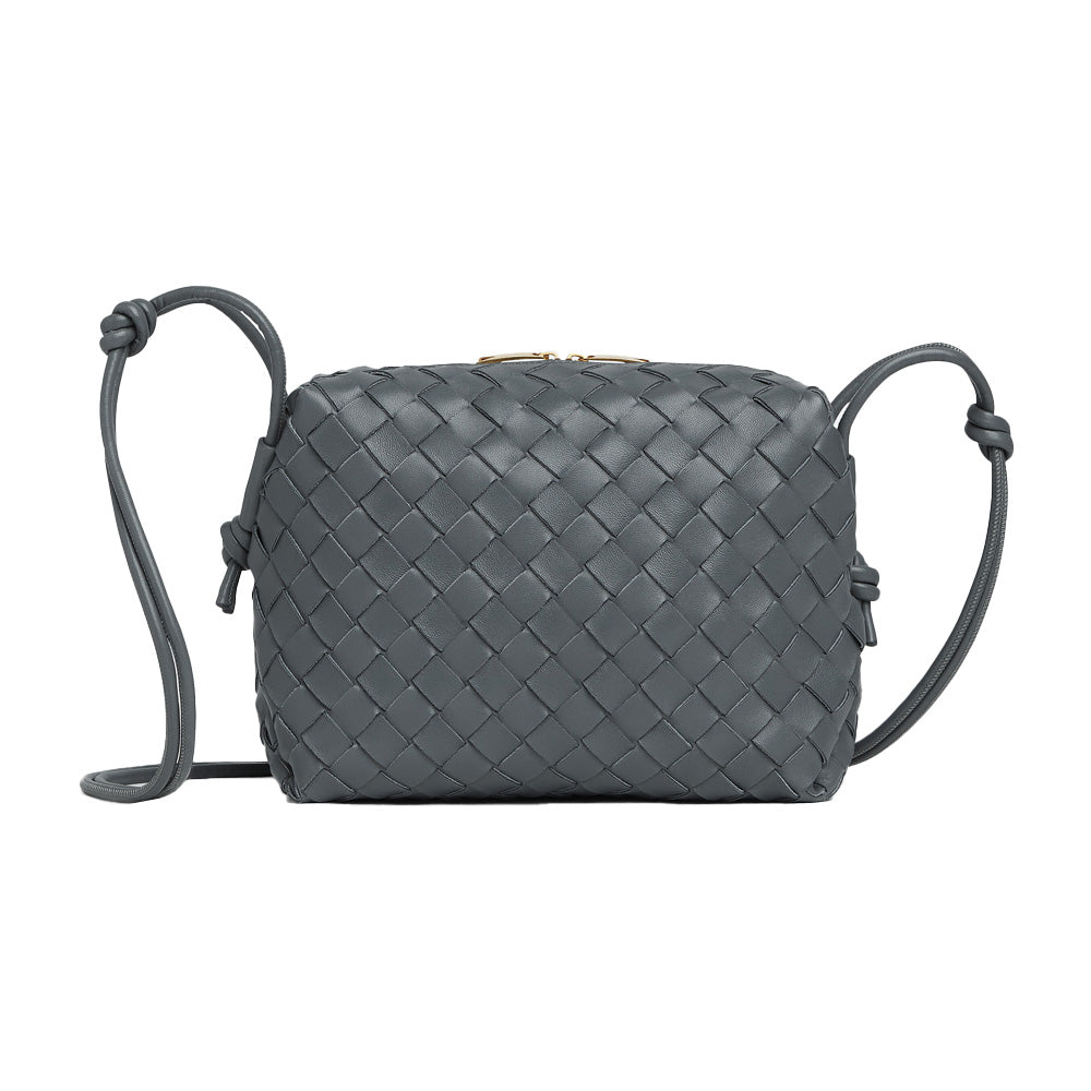【BOTTEGA VENETA】HIDROLOGY Leather Crossbody Bag Slate Women's Women crossbody bags | Bottega Veneta® CA
